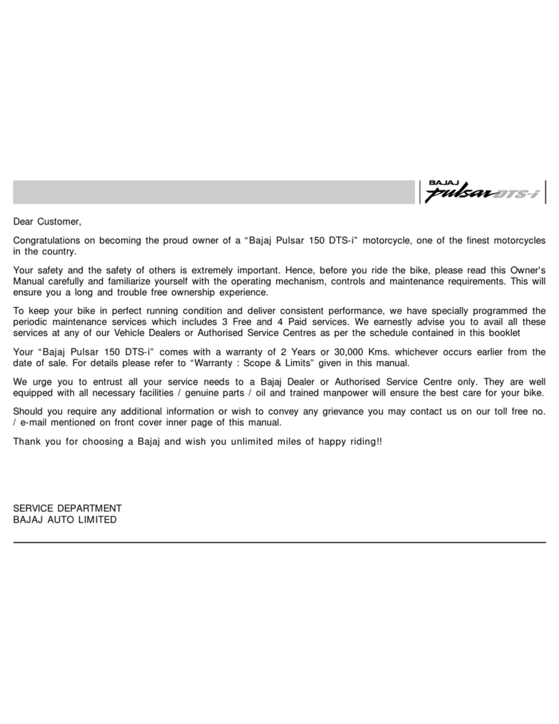 Bajaj Pulsar 150 DTS-i owner's manual