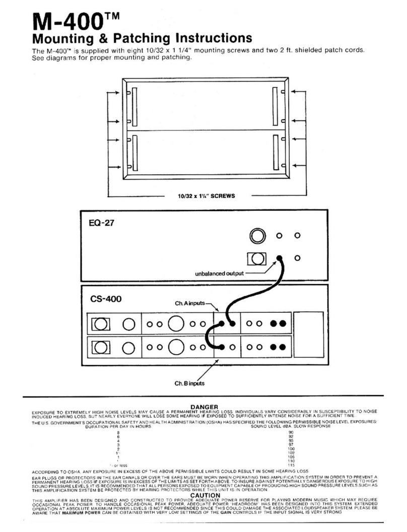 Peavey m-400 Mounting instructions