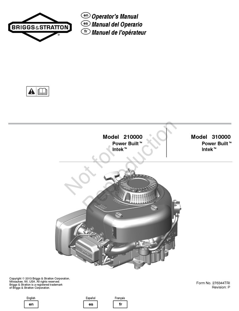 Briggs & Stratton 210000 Power Built Intek User manual