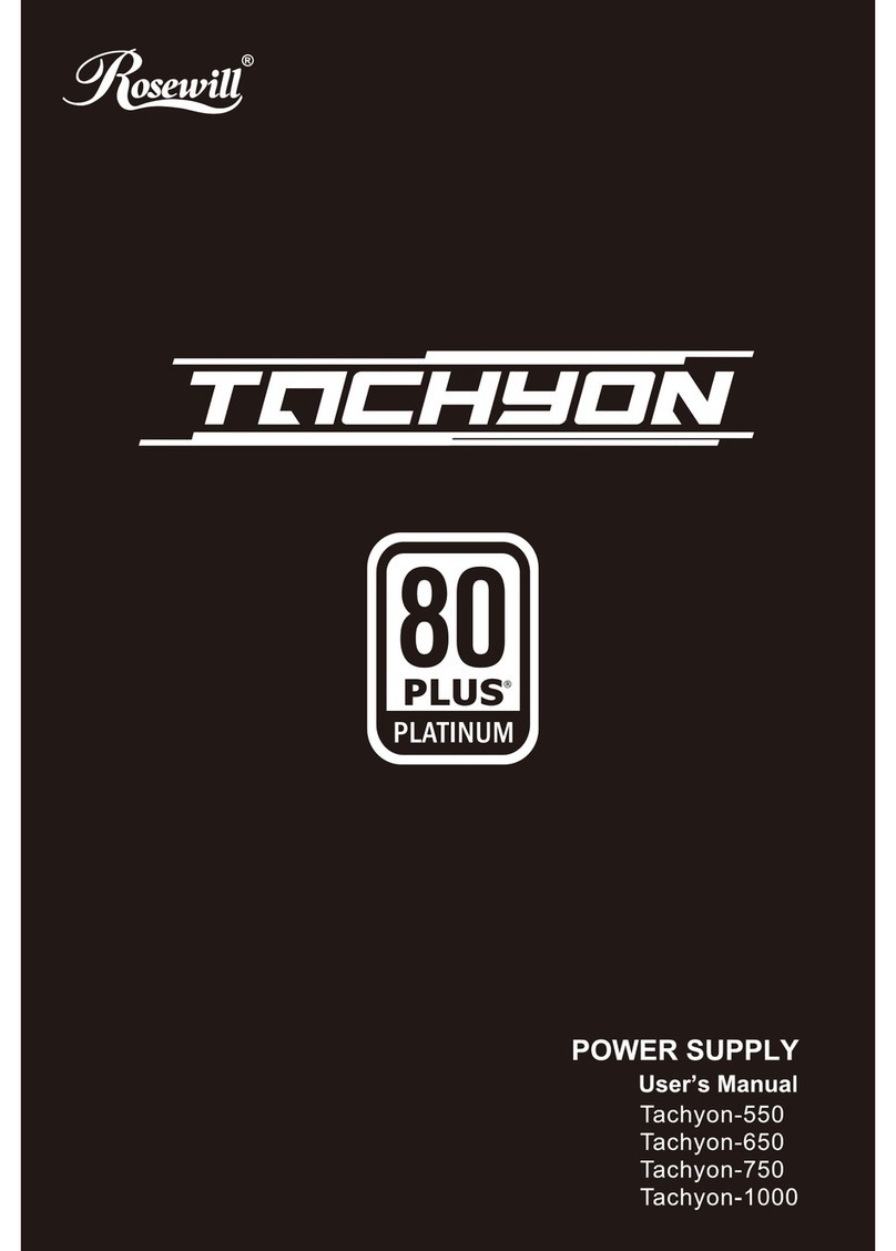 Rosewill Tachyon-550 User manual Rosewill Tachyon-550 User manual
