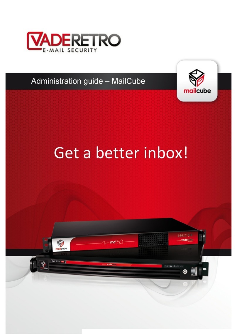 Vade Retro mailcube Administrator's manual