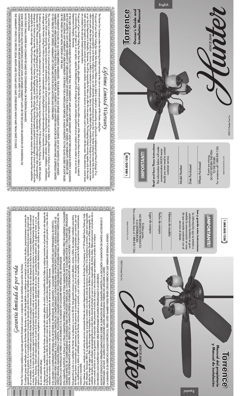 Hunter Torrence Instruction manual