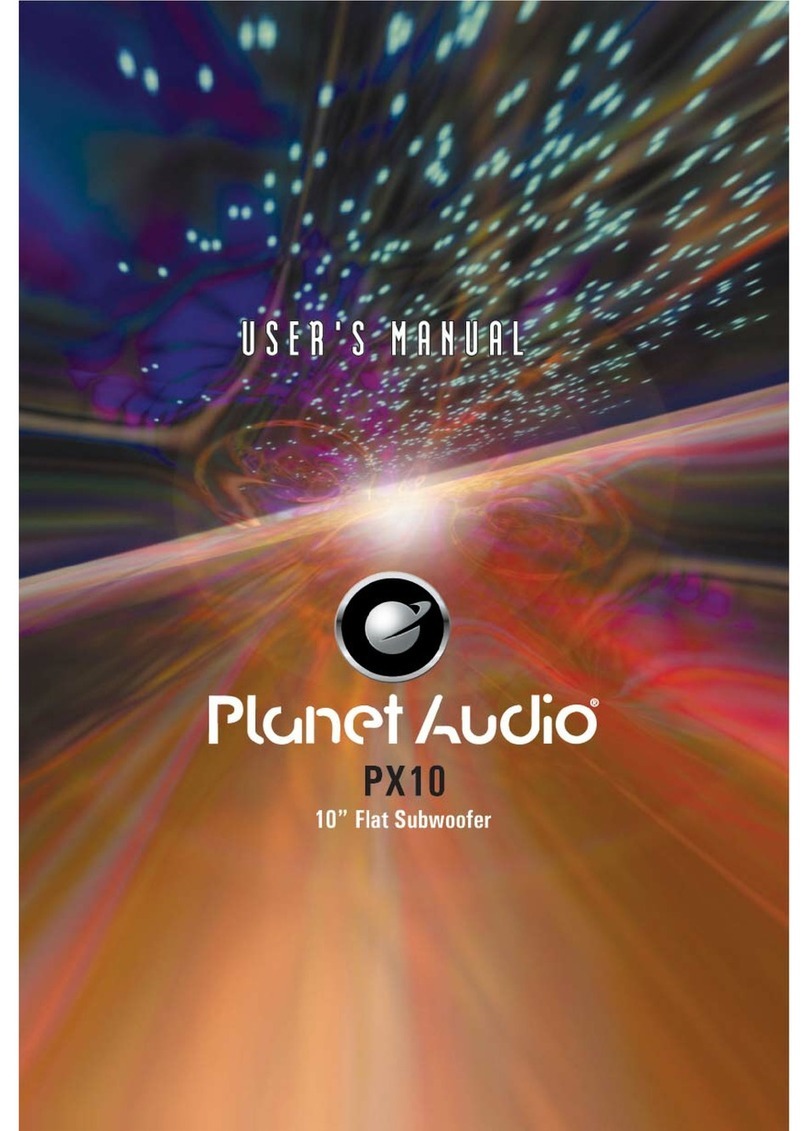 Planet Audio PX10 User manual