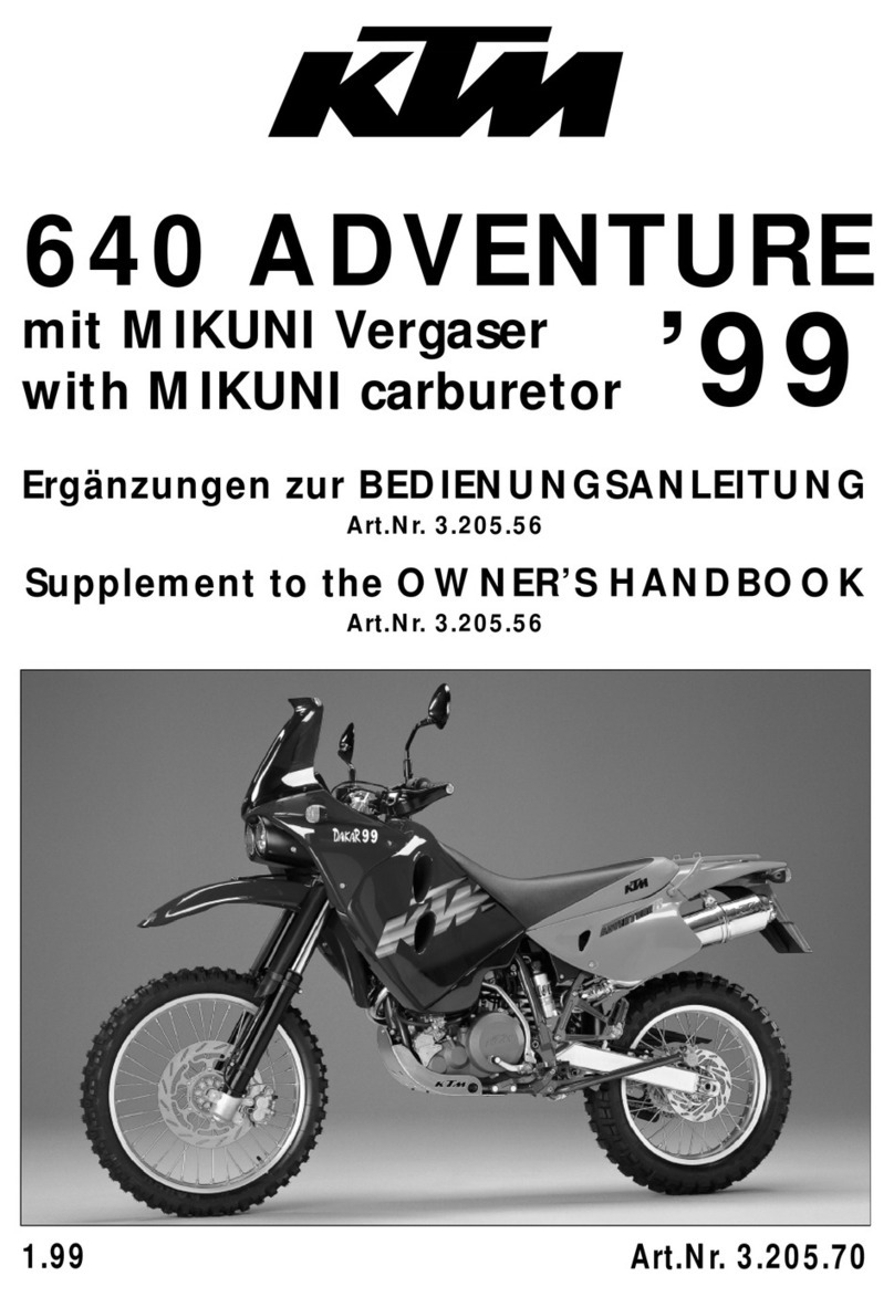 KTM 640 ADVENTURE1999 User manual KTM 640 ADVENTURE1999 User manual