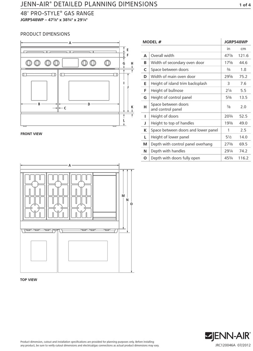 Jenn-Air JGRP548WP User instructions
