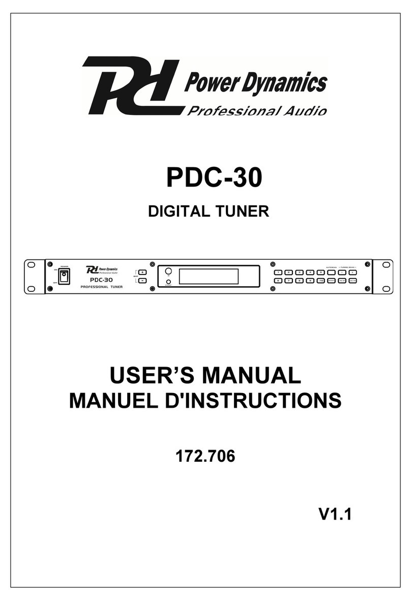 Power Dynamics pdc-30 user manual