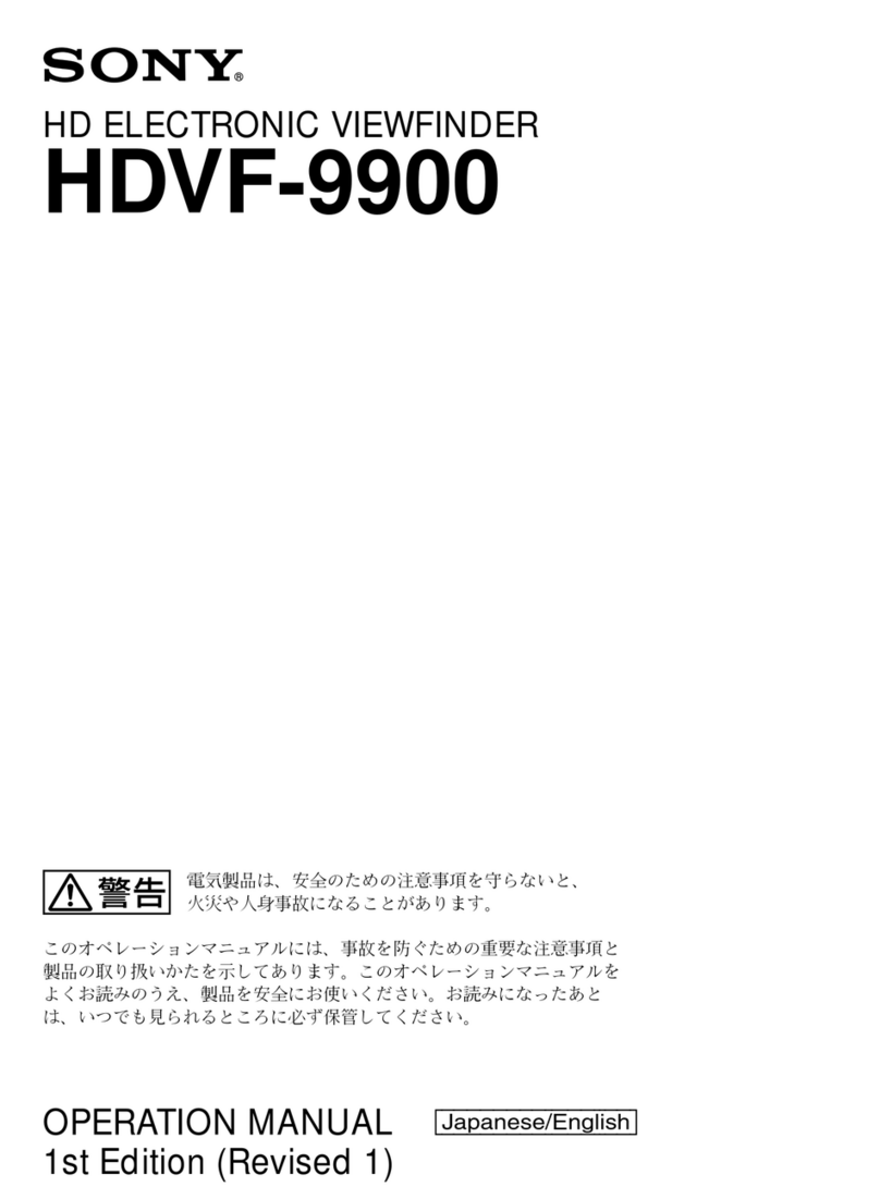 Sony HDVF-9900 User manual Sony HDVF-9900 User manual