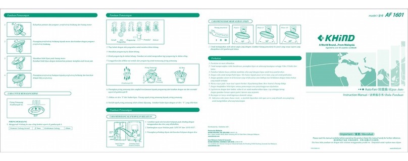 KHIND AF 1601 User manual