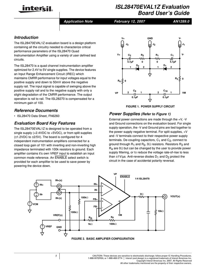 Intersil ISL28470EVAL1Z User manual Intersil ISL28470EVAL1Z User manual