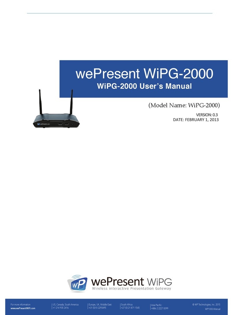 WePresent WiPG-2000 User manual