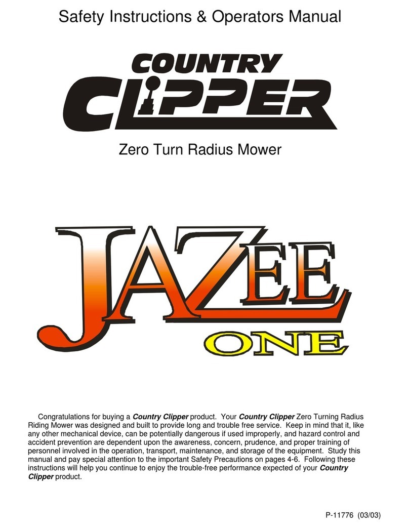 Country Clipper Jazee Safety instructions & operator's manual