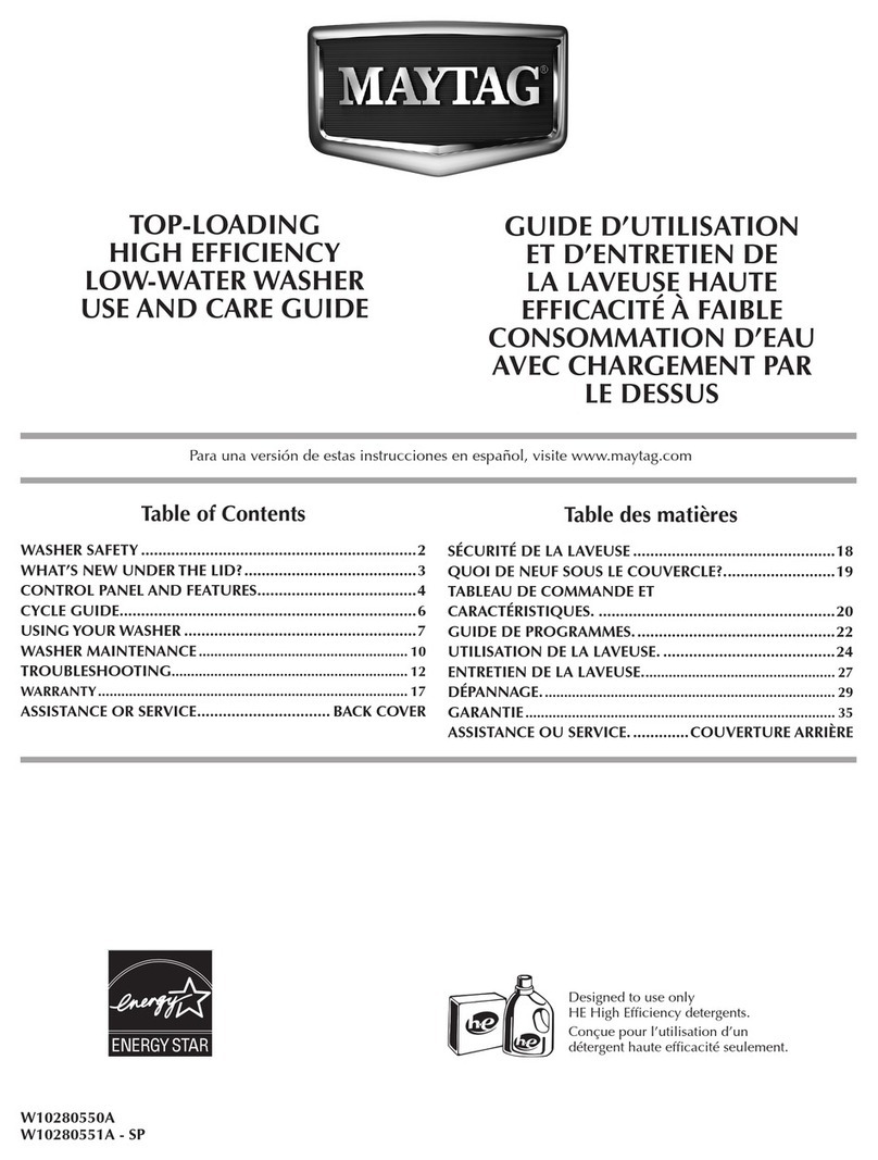 Maytag MVWC400XWH User manual