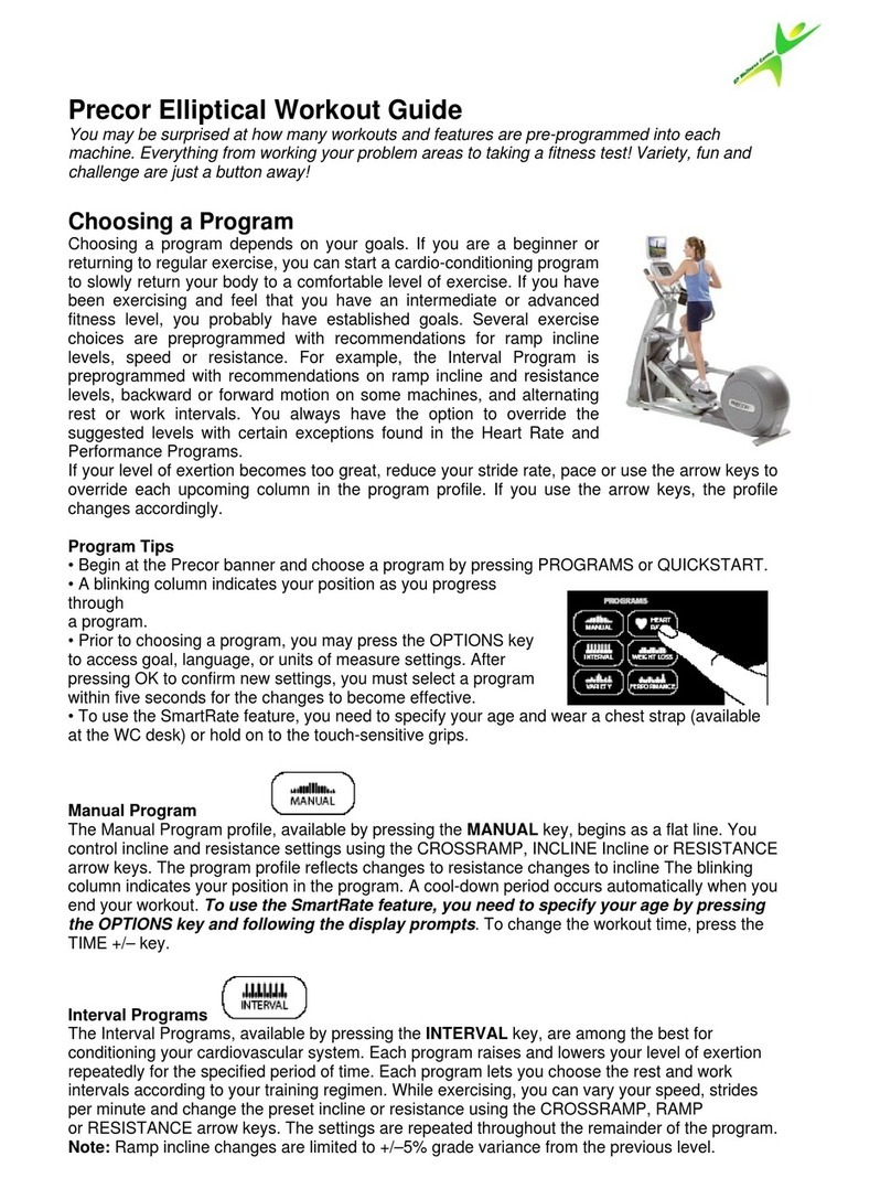 Precor EFX Series User manual Precor EFX Series User manual