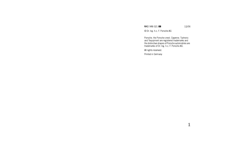 Porsche 2007 Cayenne owner's manual