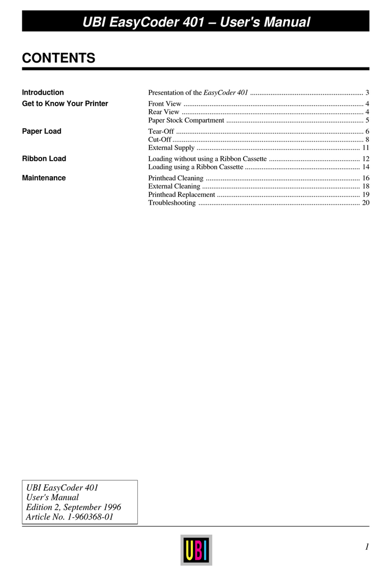 UBI EasyCoder 401 User manual