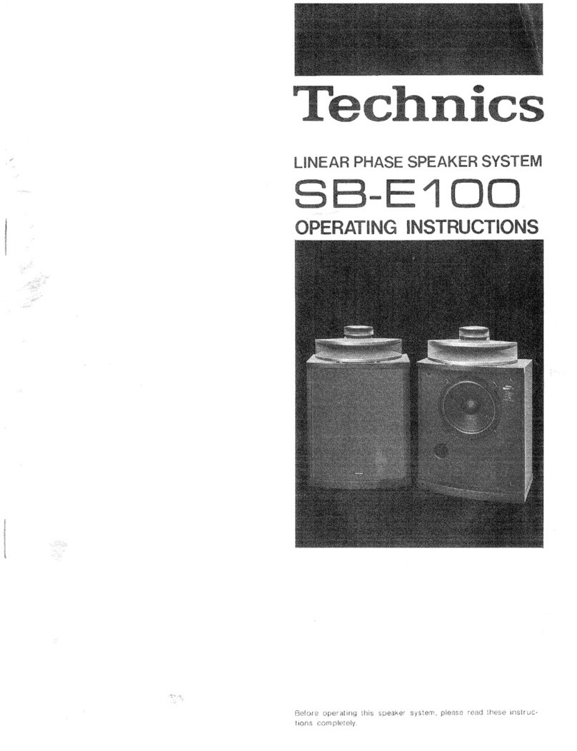 Technics SB-E100 User manual