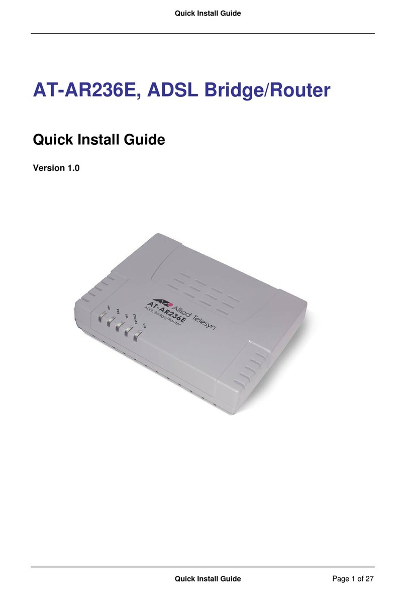 Allied Telesis AT-AR236E Quick install guide