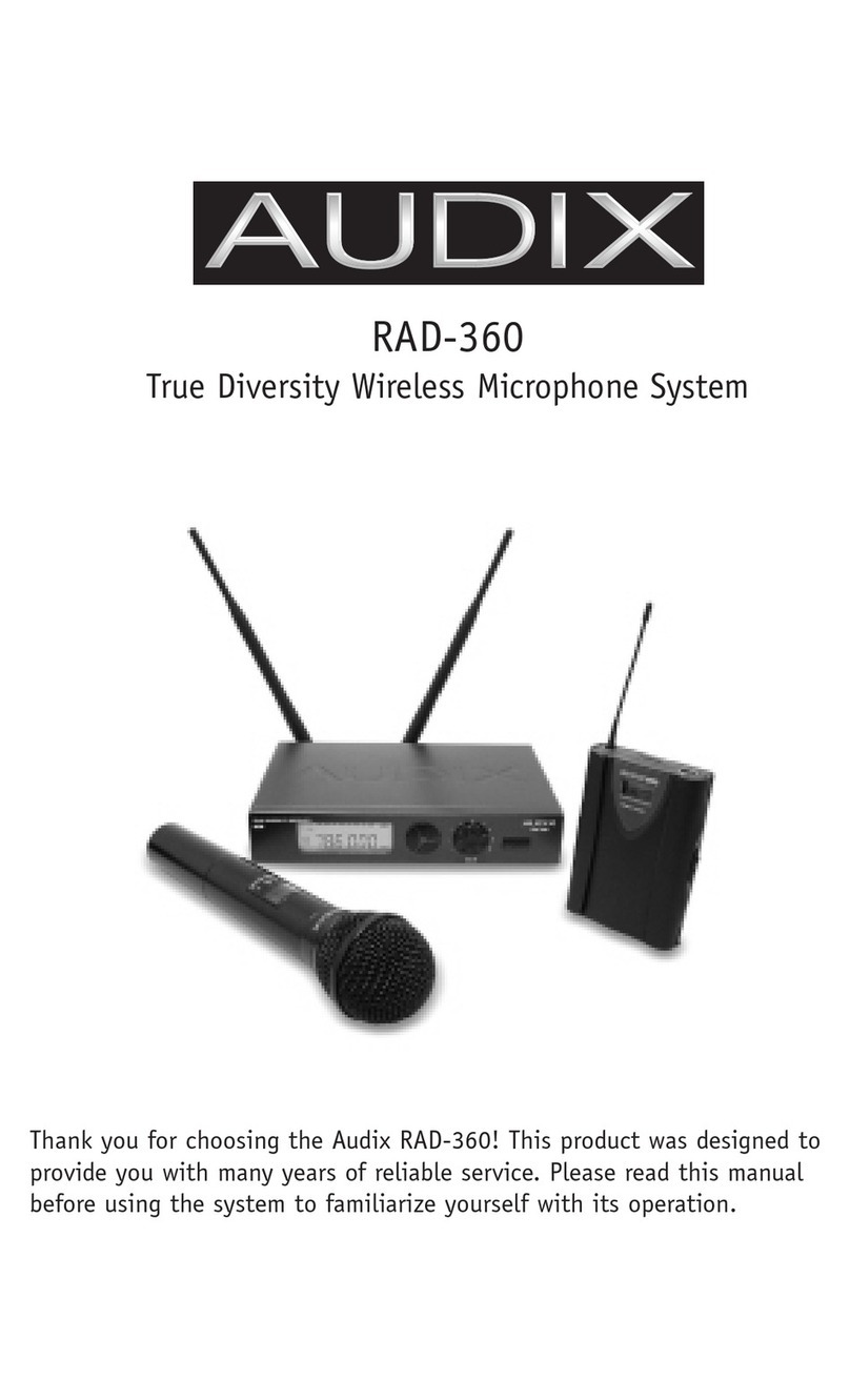 Audix RAD-360 manual