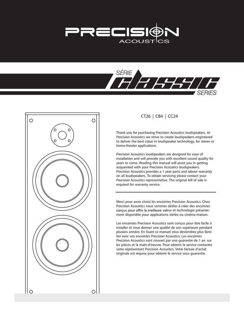 Precision Acoustics CT26 classic series user guide
