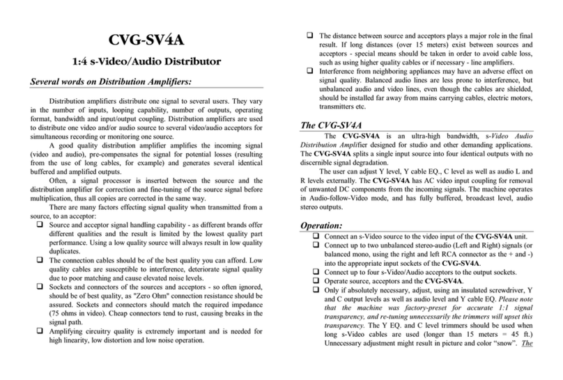Comprehensive CVG-SV4A instruction manual