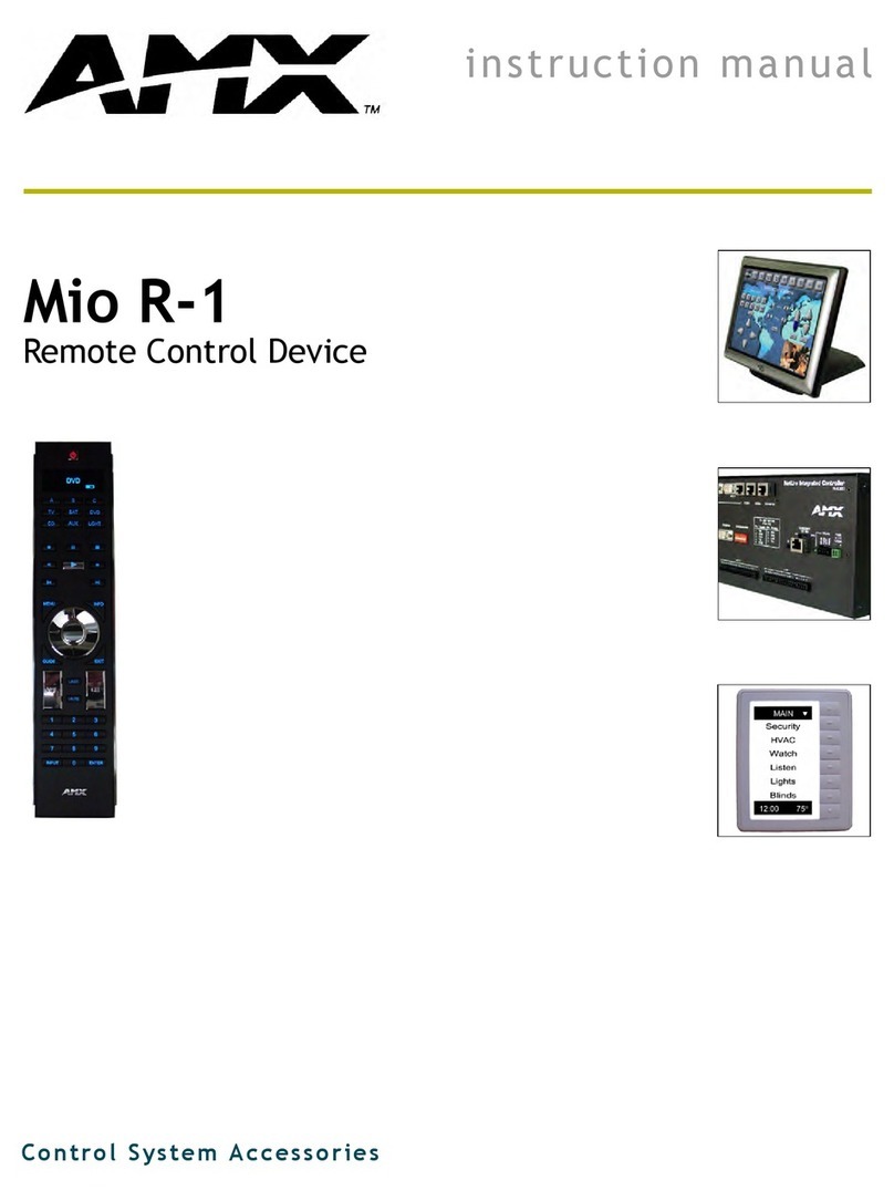 AMX MIO R-1 AUDIO User manual