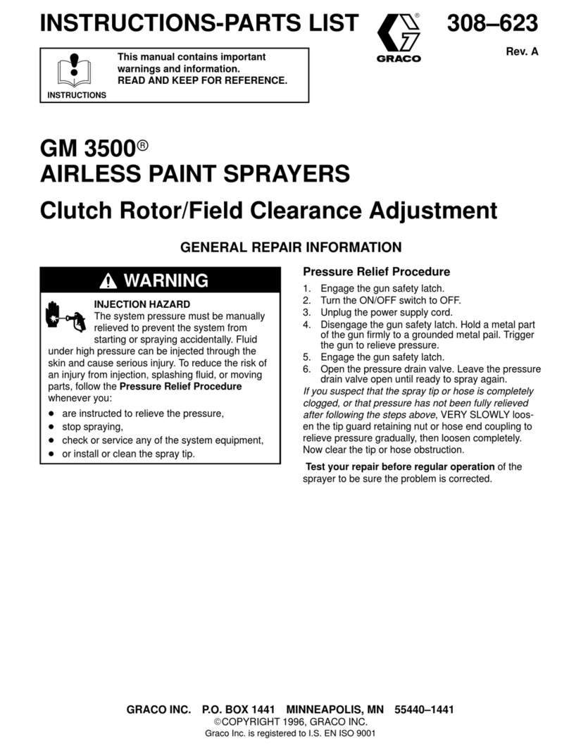 Graco GM 3500 Operation manual