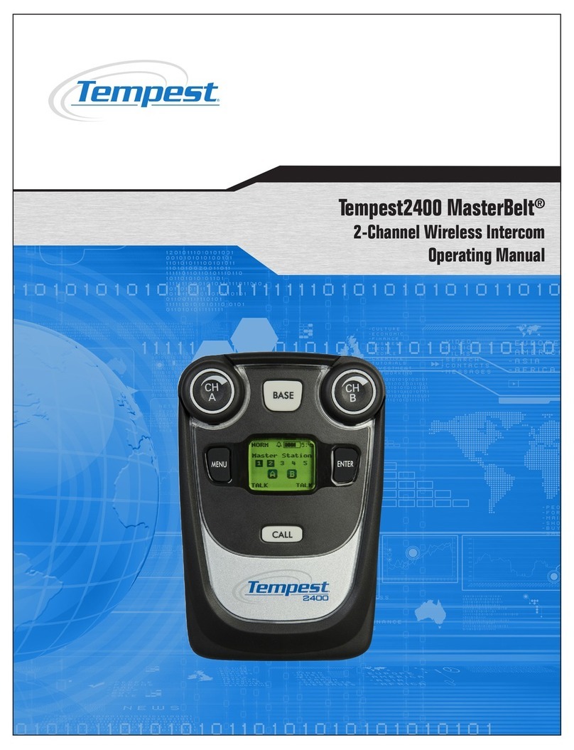 Tempest MasterBelt 2400 operating manual