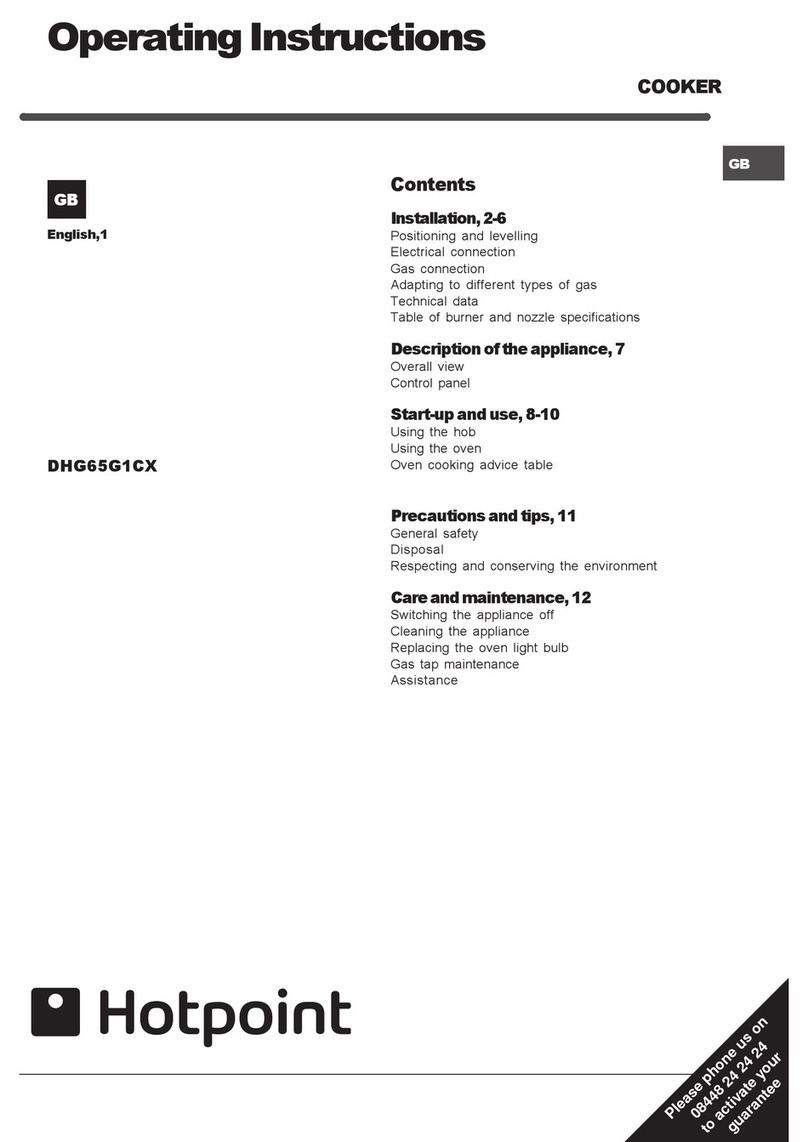 Hotpoint DHG65G1CX User manual