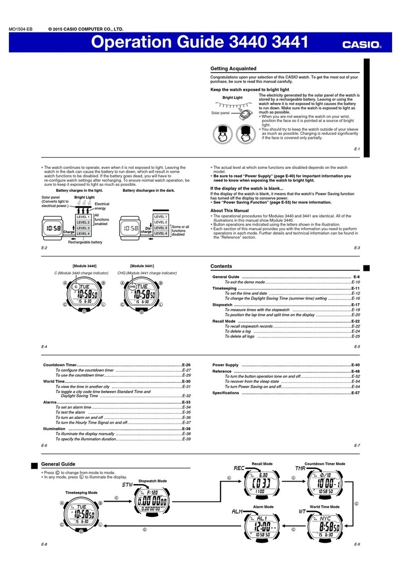 Casio 3441 User manual