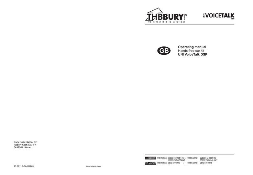 THB Bury UNI VoiceTalk DSP operating manual THB Bury UNI VoiceTalk DSP operating manual