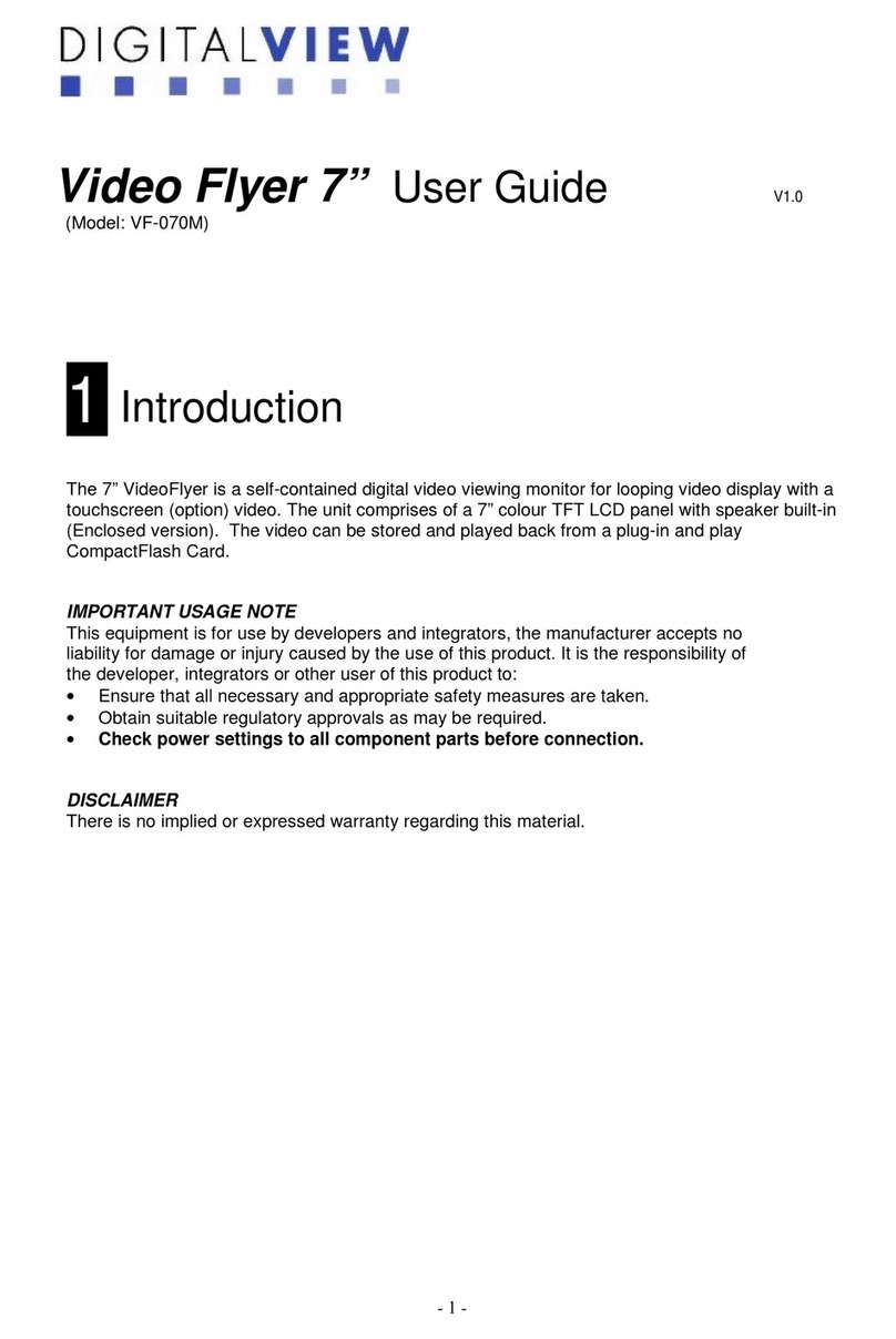 digitalview Video Flyer 7" VF-070M User manual