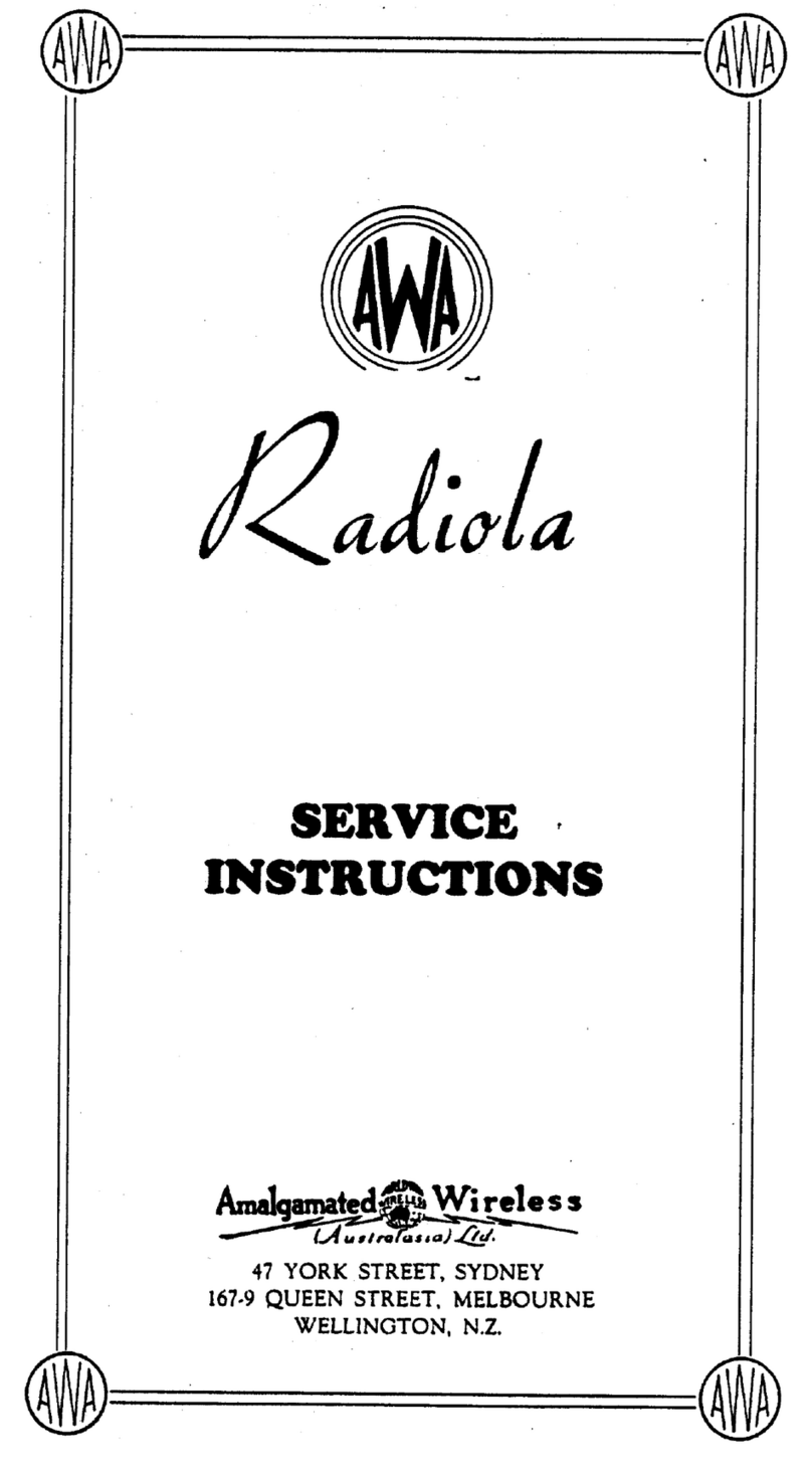 AWA radiola Operating instructions