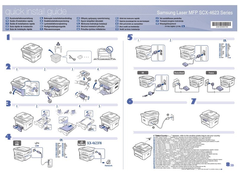 Samsung SCX-4623 Series Quick install guide