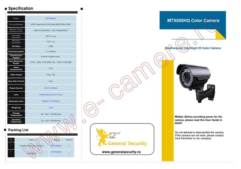 General Security MTX600HQ quick guide