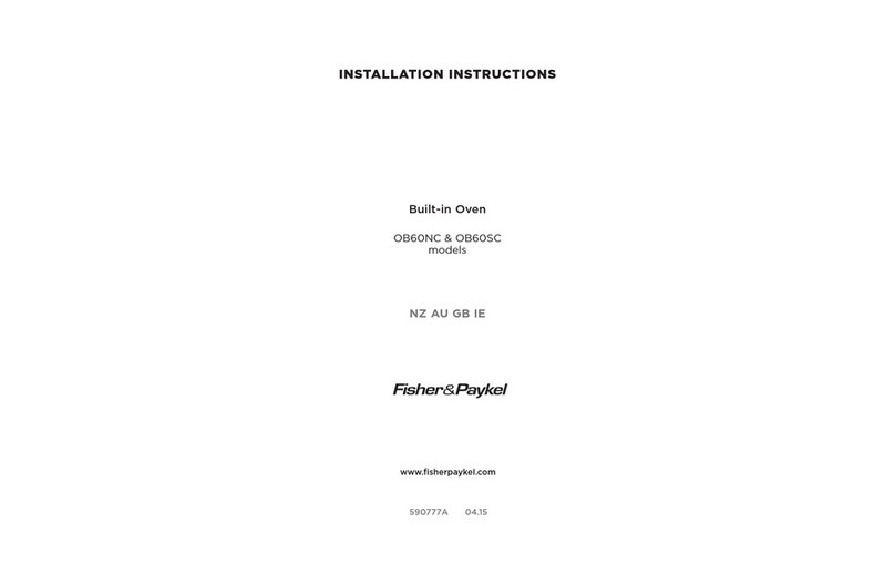 Fisher & Paykel OB60NC Series installation instructions