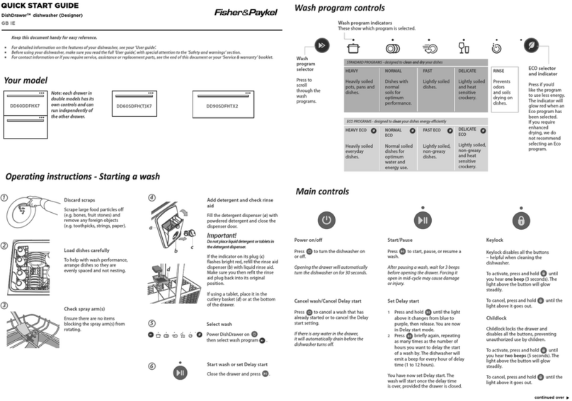 Fisher & Paykel DD60DDFHX7 User manual