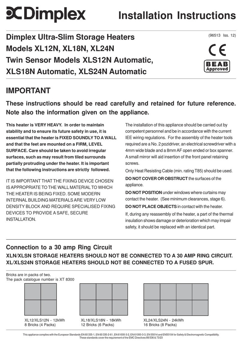 Dimplex XL12N User manual