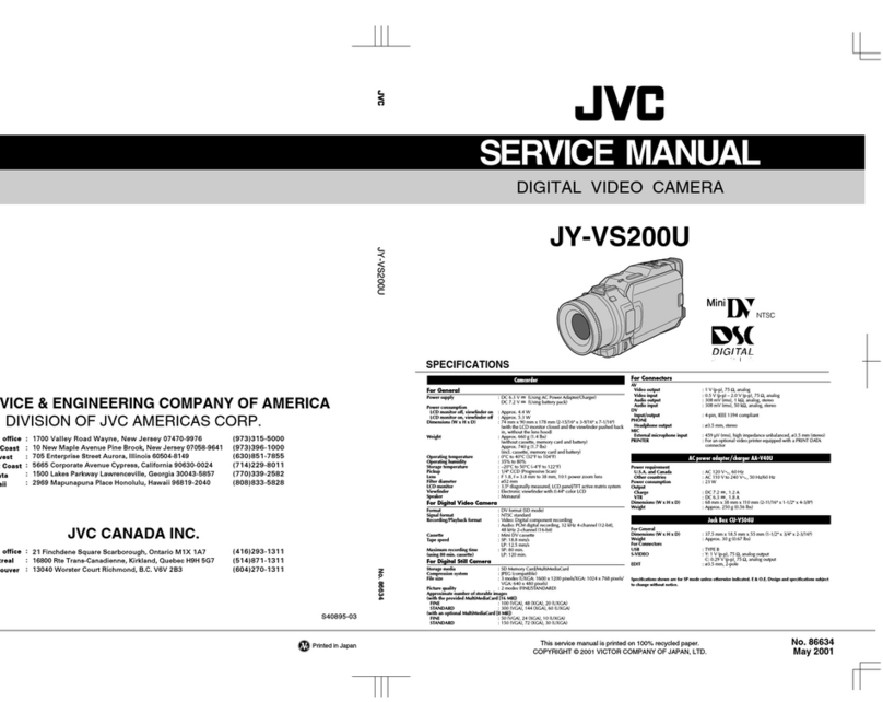 JVC JY-VS200U - Professional Dv 1-ccd Camcorder User manual