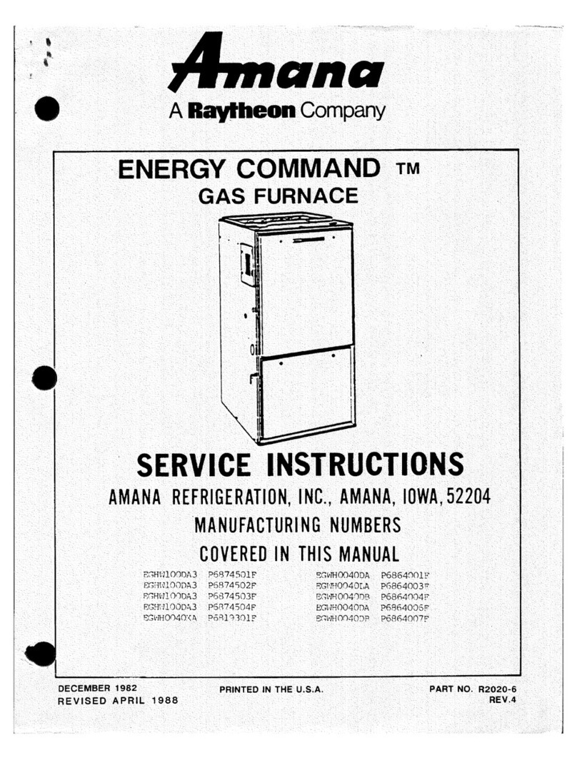 Amana Energy Command EGWH100DA3 P6874502F Operating instructions