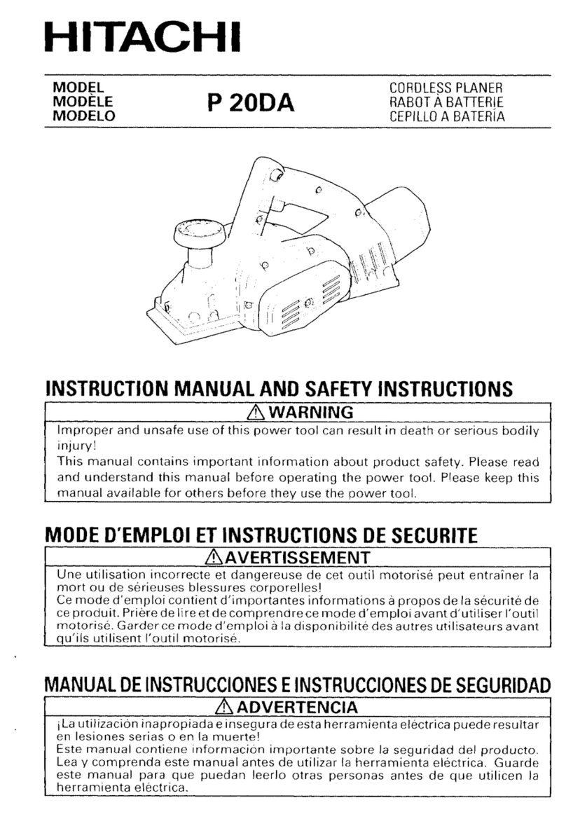 Hitachi P 20DA Operator's manual