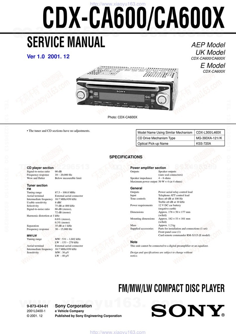 Sony CDX-CA600 User manual