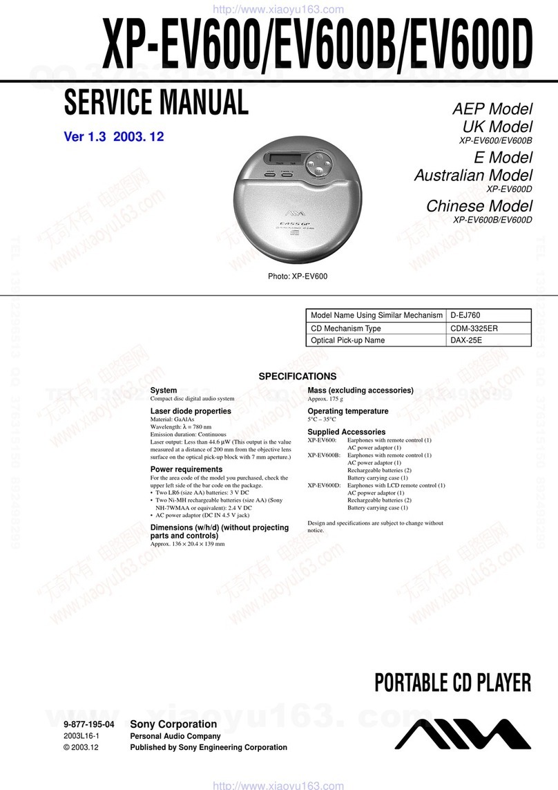 Sony XP-EV600 User manual