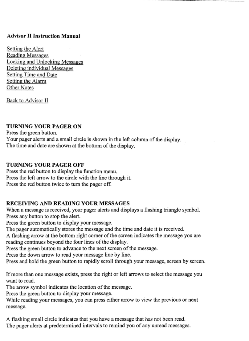 Motorola Advisor II User manual