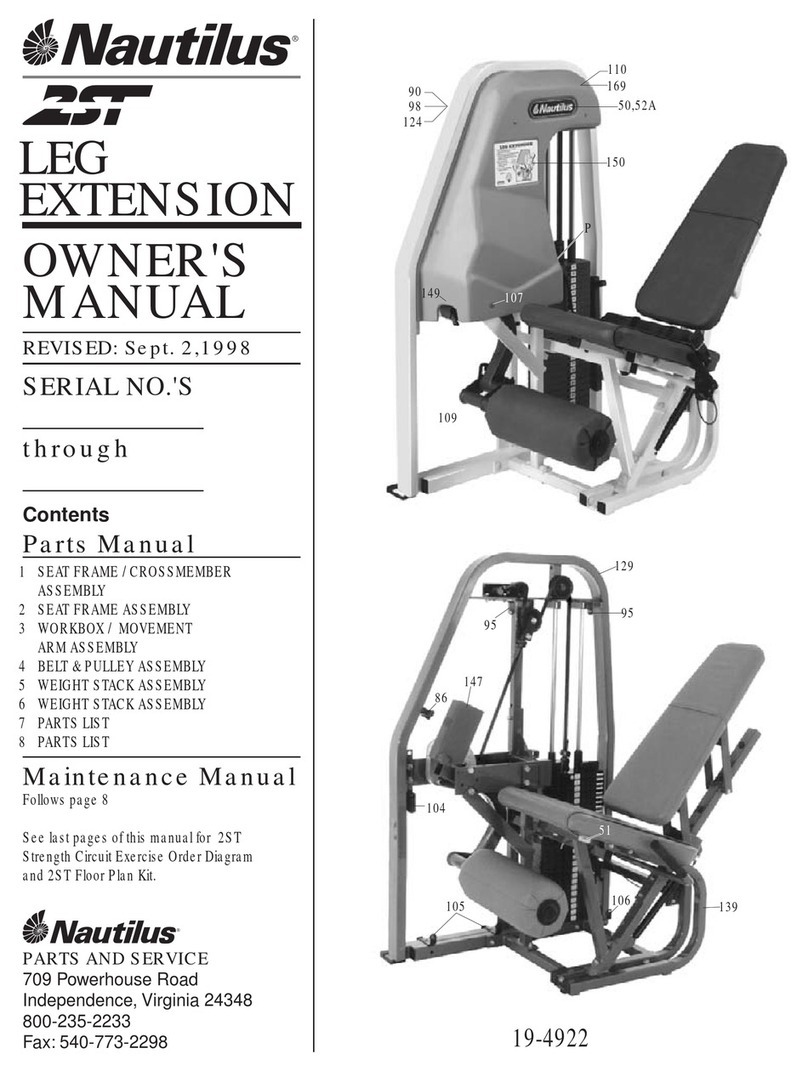 Nautilus 2ST LEG EXTENSION User manual