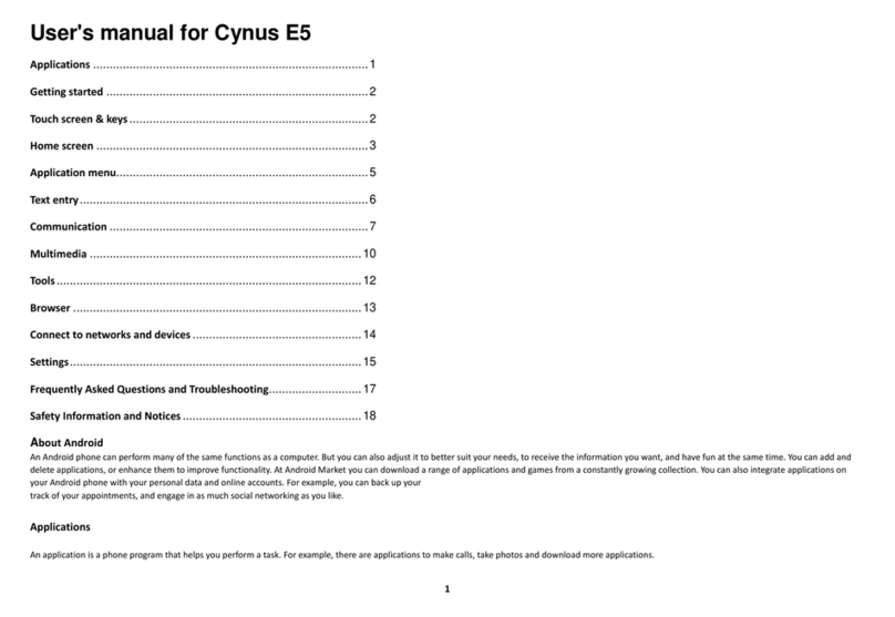 Cynus E5 User manual