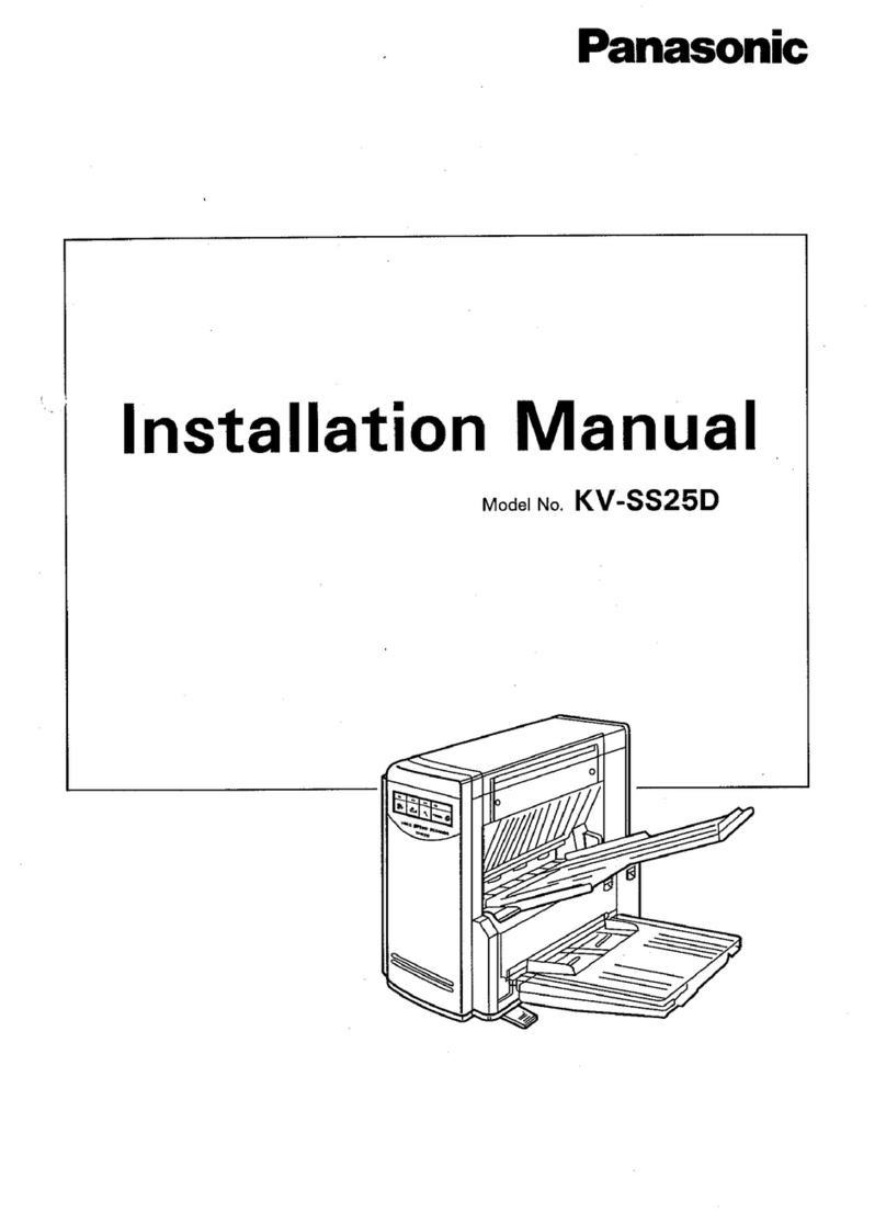 Panasonic KV-SS25D installation manual