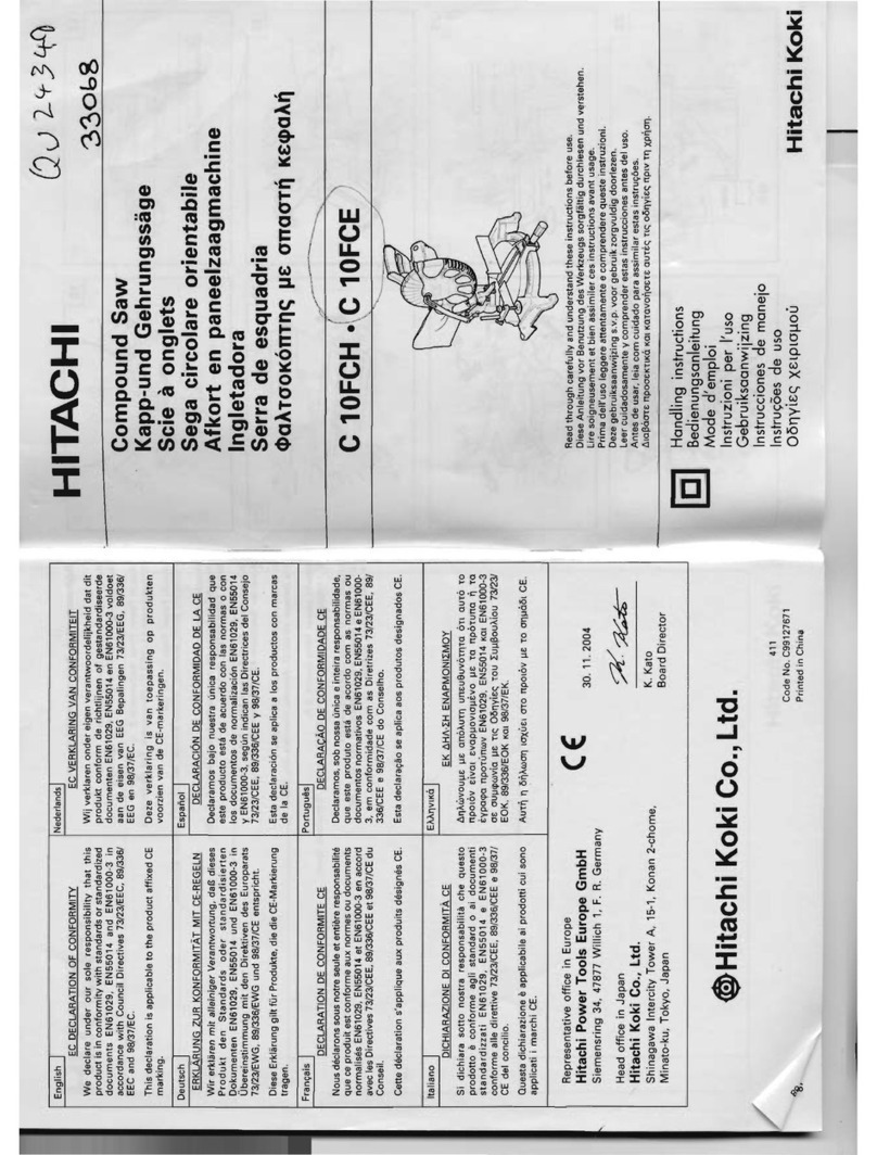 Hitachi C10FCH User manual