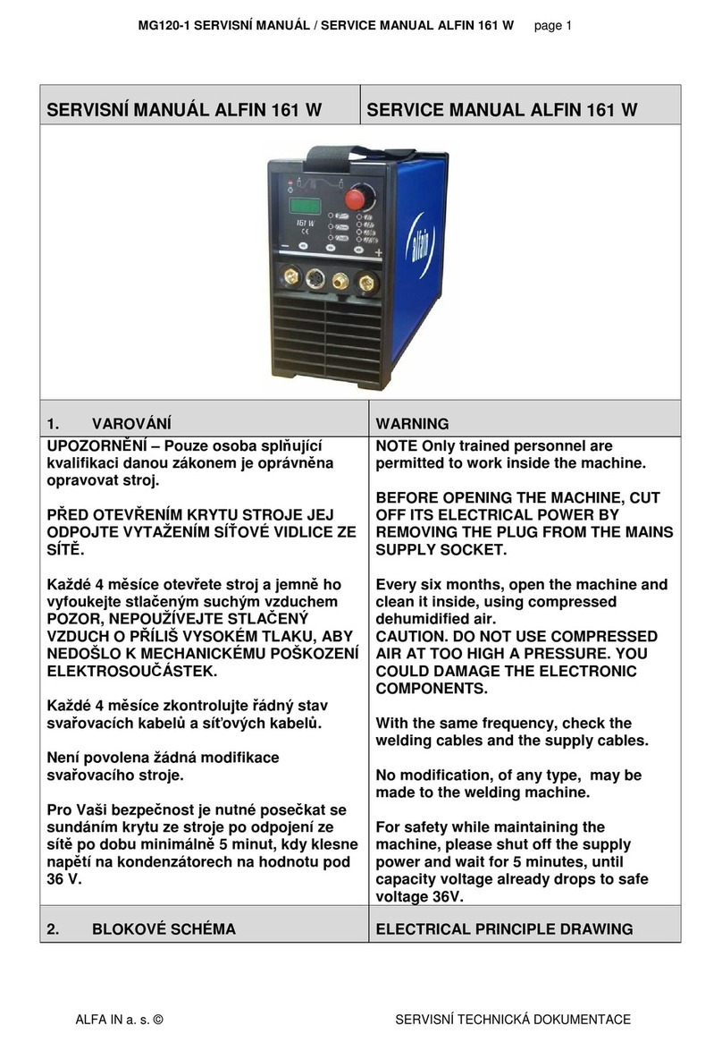 Alfain ALFIN 161 W MG120-1 User manual Alfain ALFIN 161 W MG120-1 User manual