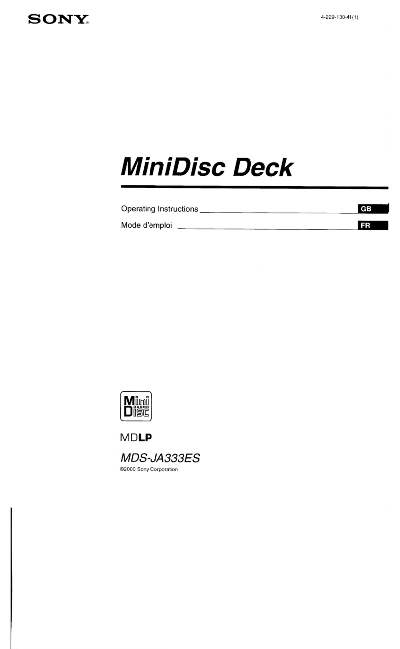 Sony MDS-JA333ES - Md Player User manual