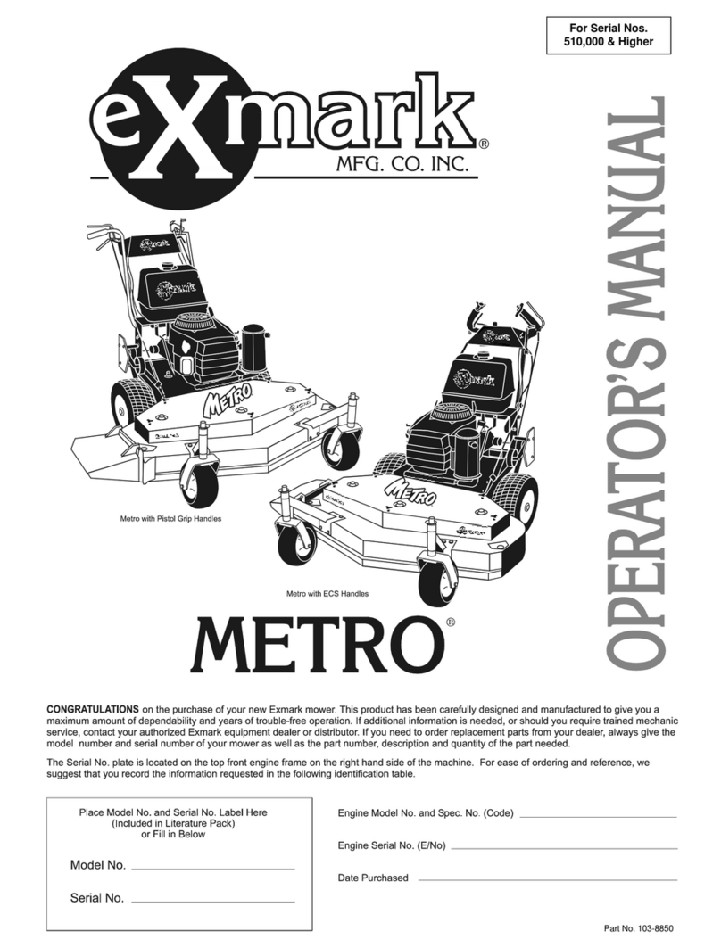 Exmark METRO User manual Exmark METRO User manual